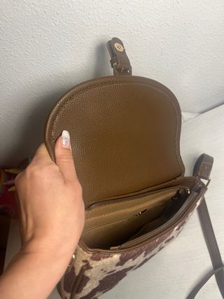 Bolso de mano estampado vaca