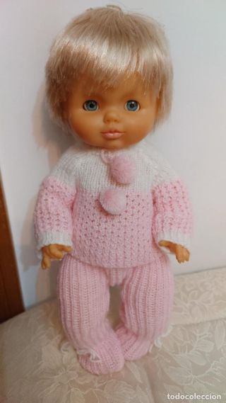 Muñeco antiguo goma 36 cm