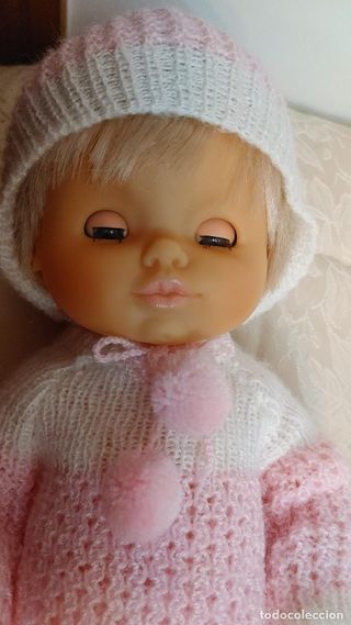 Muñeco antiguo goma 36 cm