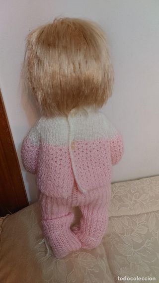 Muñeco antiguo goma 36 cm