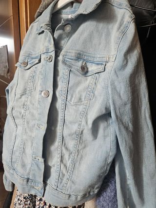 Cazadora vaquera niña H&M azul