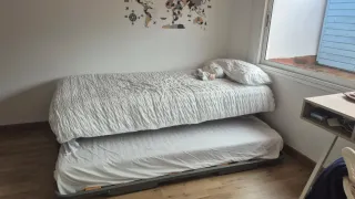 Cama nido metálica gris