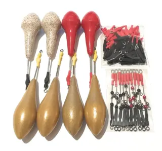 8 Plomos de Pesca Surfcasting, Grapas, Urfes.