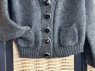 Cardigan lana e alpaca grigio