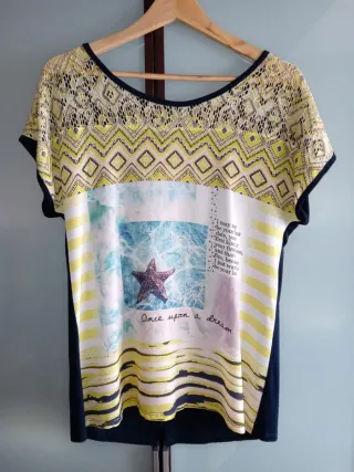 Camiseta multicolor talla única