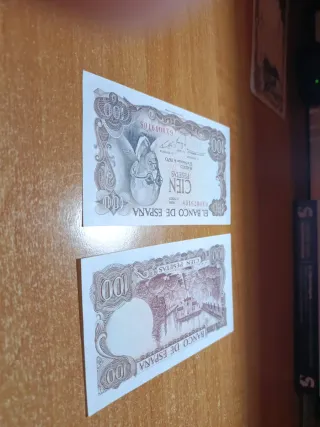 Pareja Billetes 100 Pesetas 1970