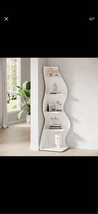 Estantería Curvas Moderna Blanca