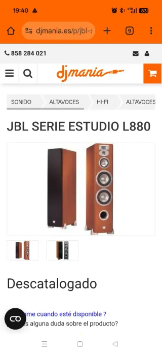 JBL Studio L880. Sólo recogida, aquí en Málaga.