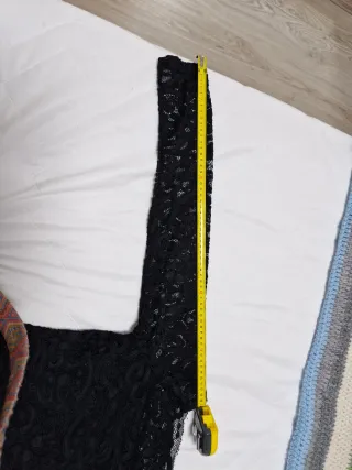 Top encaje manga larga negro T38
