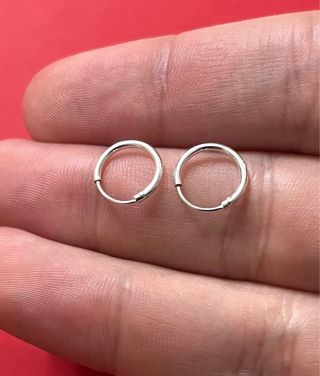 Clásicos Pendientes Aro Liso 10mm Plata 925