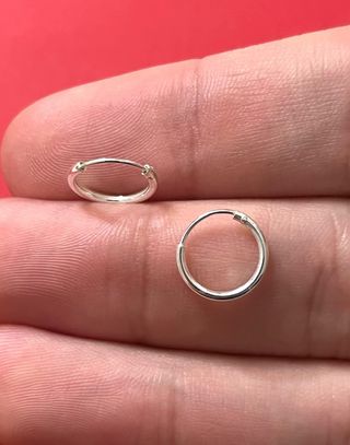 Clásicos Pendientes Aro Liso 10mm Plata 925