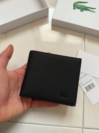 Portafoglio Lacoste Nero Pelle