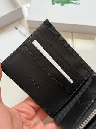 Portafoglio Lacoste Nero Pelle