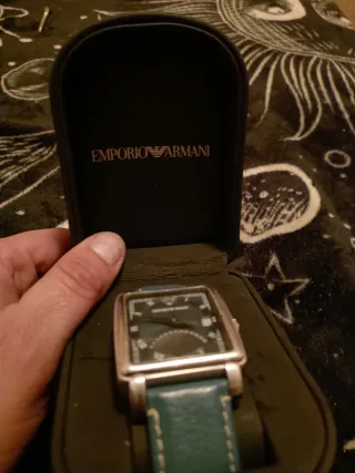 Reloj Emporio Armani Cuadrado Dorado y Verde