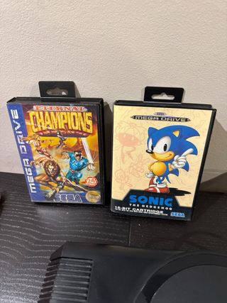 Sega Mega Drive + Mega CD Negra