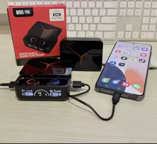 Auriculares M-90 pro con power bank 2000mp
