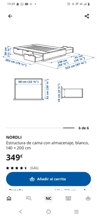 Canapé cama madera blanco #regala cabecero blanco