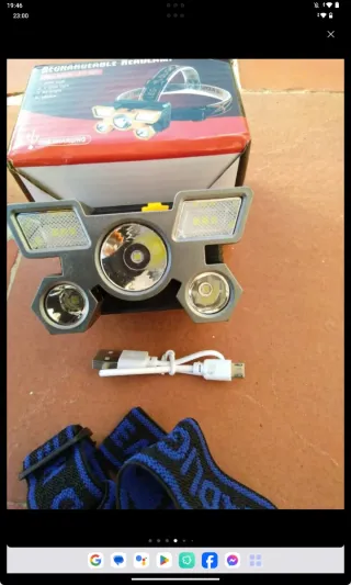 Linterna Frontal Recargable USB LED