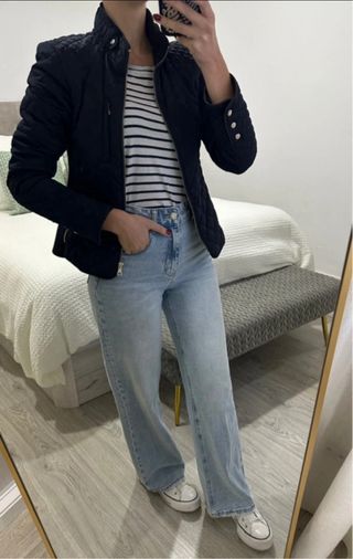 Cazadora acolchada Zara azul marino