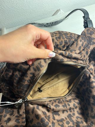 Bolso de mano estampado leopardo