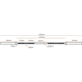 Barra Olímpica Maniak 20kg - Nueva