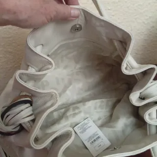 Bolso Piel Blanco Roto Purificación García