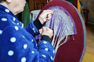 Abanico Macramé Artesanal