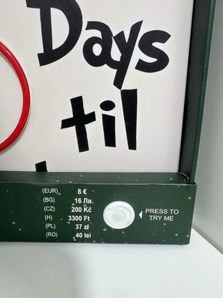 Cuadro Grinch Días para Navidad con Luz LED