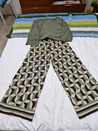 Pantalón Zara TS Vintage Ancho Talla S