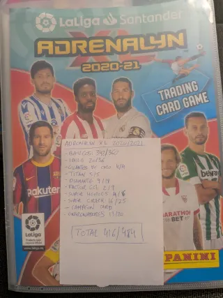 Lote 5 Álbumes Adrenalyn XL 2020-2025
