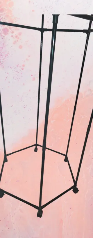 Appendiabiti esagonale metallo nero