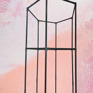 Appendiabiti esagonale metallo nero