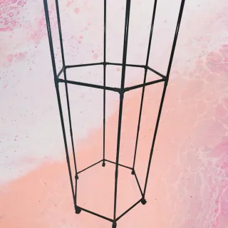 Appendiabiti esagonale metallo nero