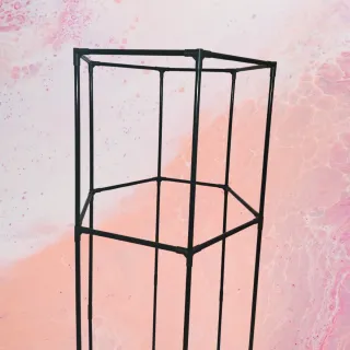 Appendiabiti esagonale metallo nero