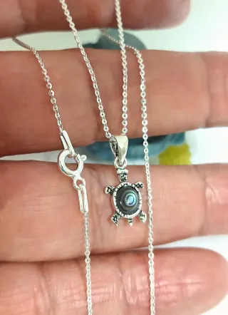 Lindo Collar Tortuga Avalon Plata De ley 925
