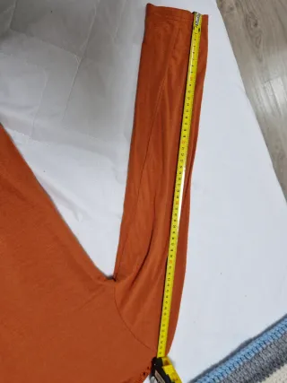 Top naranja manga larga