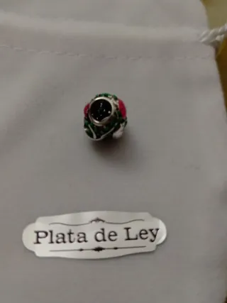 Abalorio Corazón Pájaro y Flores Pandora