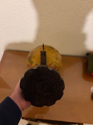 Globo Terráqueo Vintage Madera