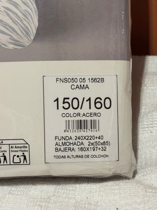 Juego de Sábanas Burrito Blanco Nature 150/160