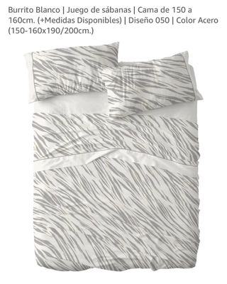 Juego de Sábanas Burrito Blanco Nature 150/160