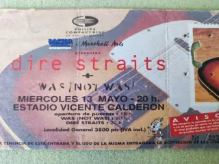 Antigua Entrada Dire Straits 13/05/92 V.Calderon