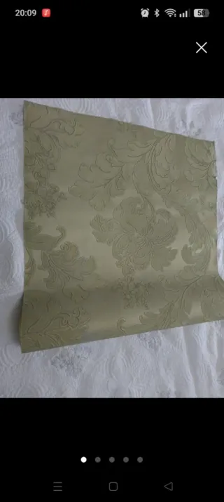 Papel pintado verde floral de alta calidad