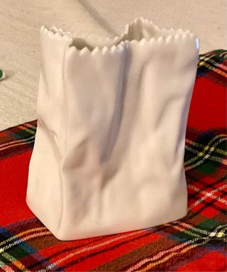 Minivaso Rosenthal in porcellana bianco