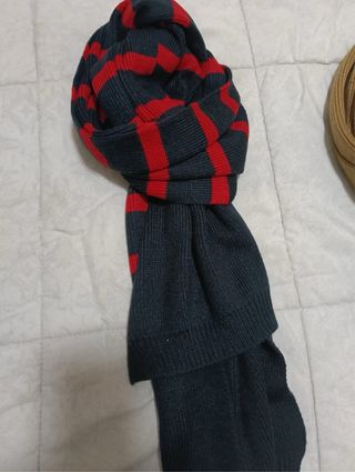 Lote 2 bufandas caballero azul y marrón