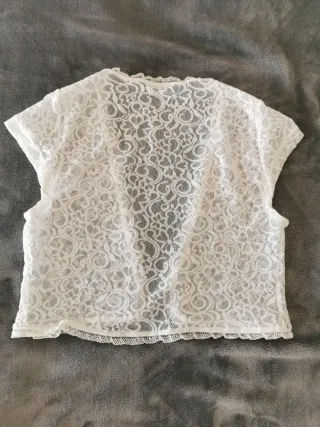 Bolero encaje blanco