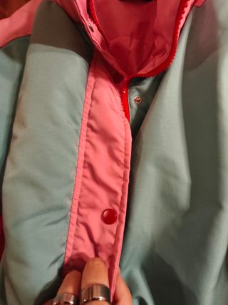 Bomber vintage anni 90 rosa e verde acqua