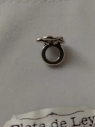 Abalorio Flor Rosa Plata de Ley