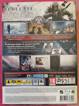 Assassin's Creed III PS3 Edición Join or Die