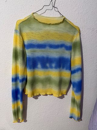 Blusa manga larga degradado