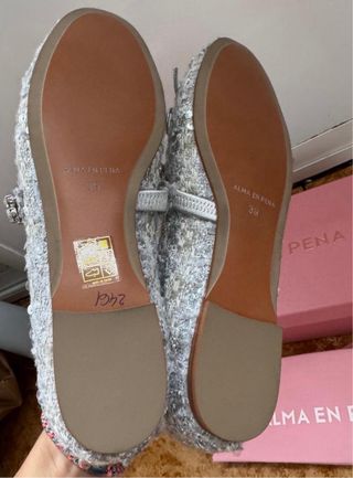 Bailarinas Alma en Pena Tweed Plata T39